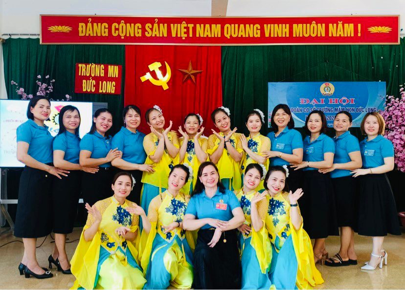 TỔ CHỨC THÀNH CÔNG ĐẠI HỘI CÔNG ĐOÀN CƠ SỞ TRƯỜNG MẦM NON ĐỨC LONG
